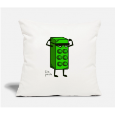 Six Pack (Green) Natural White Pillow